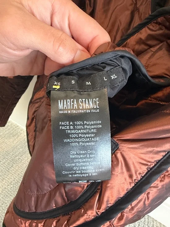 Marfa Stance Quilted Jacket with Reversible (shearling & leather) Collar - Picture 3 of 5